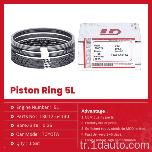 Otomatik Parçalar Toyota Motor 5L Piston Halkası 13011-54130